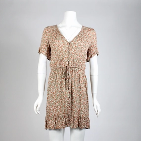 High Tide Buttoned Textured Mini Dress White Sportsgirl Floral Mini Dress