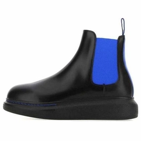 (WMNS) Alexander McQueen Hybrid Chelsea Boots 'Black Royal' 586398WHX5W1338 # Vegan 2976 Chelsea Boots