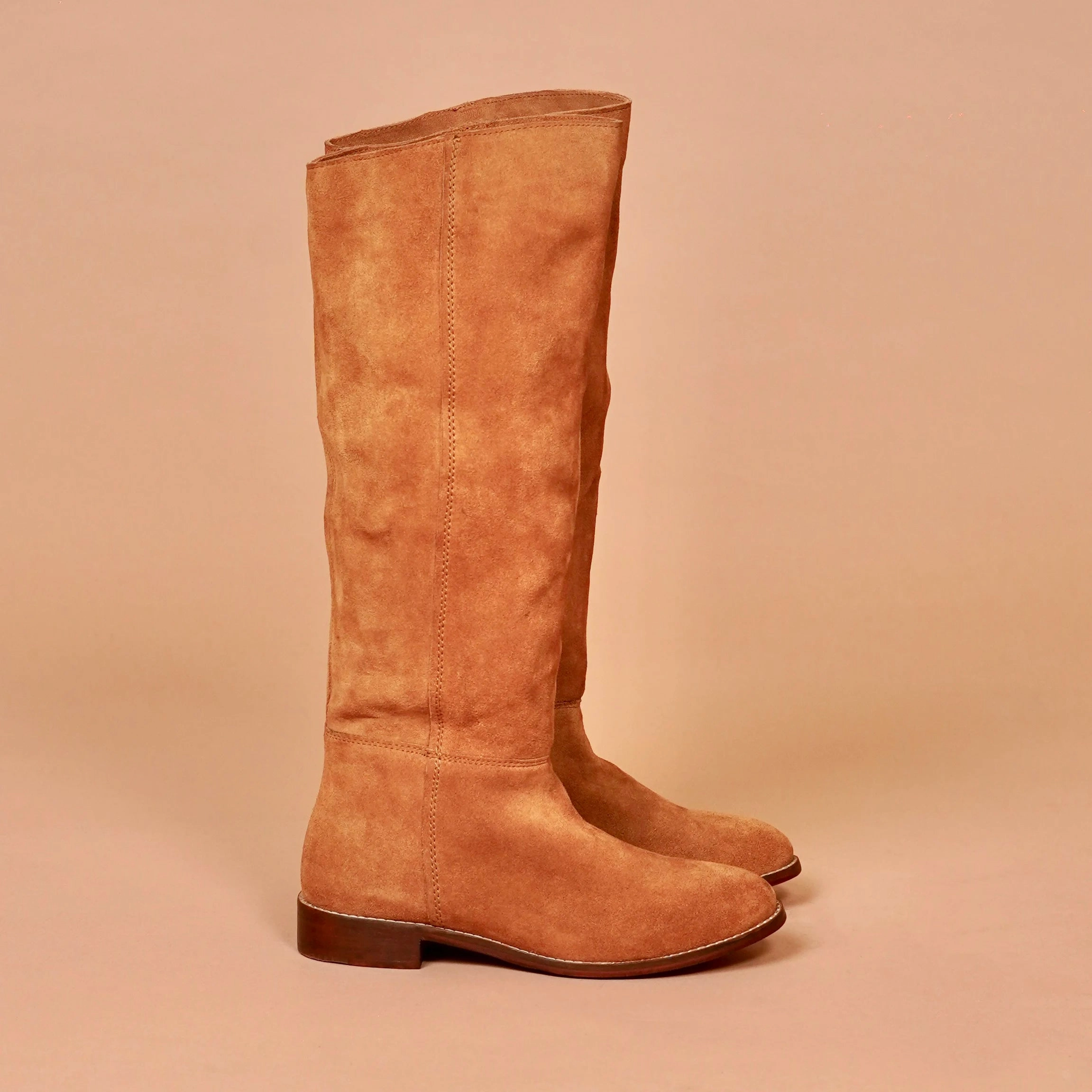 Vikto Boots Stivali Donno Lungo Tobacco  Women's Knee-High Suede Boots in Tan | dmodot