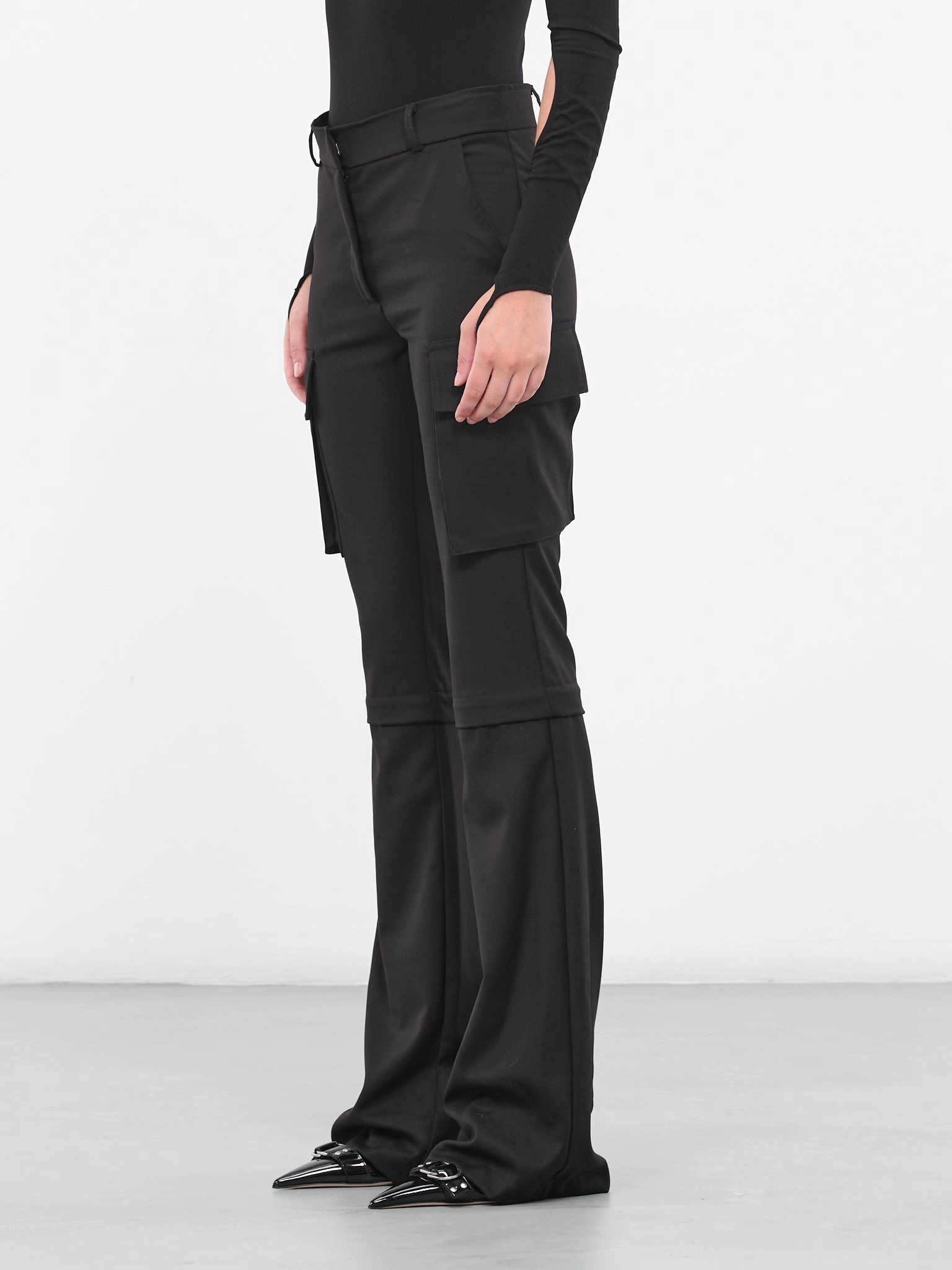 Spykar Cargo Pants Convertible Cargo Trousers (PA023434730473-BLACK)