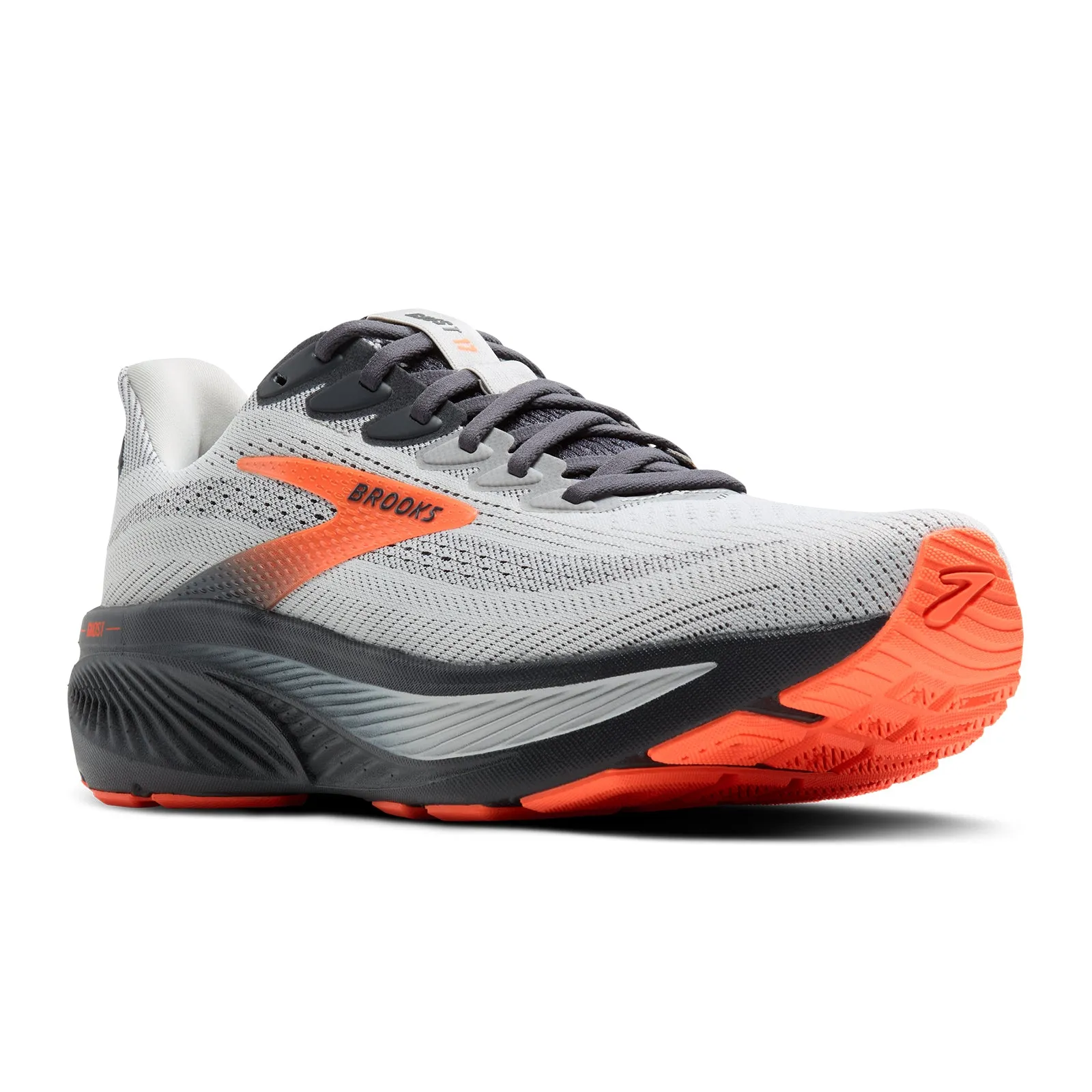 Brooks Ghost 17 Running Shoe (Men) - Oyster Mushroom/Orange/Ebony