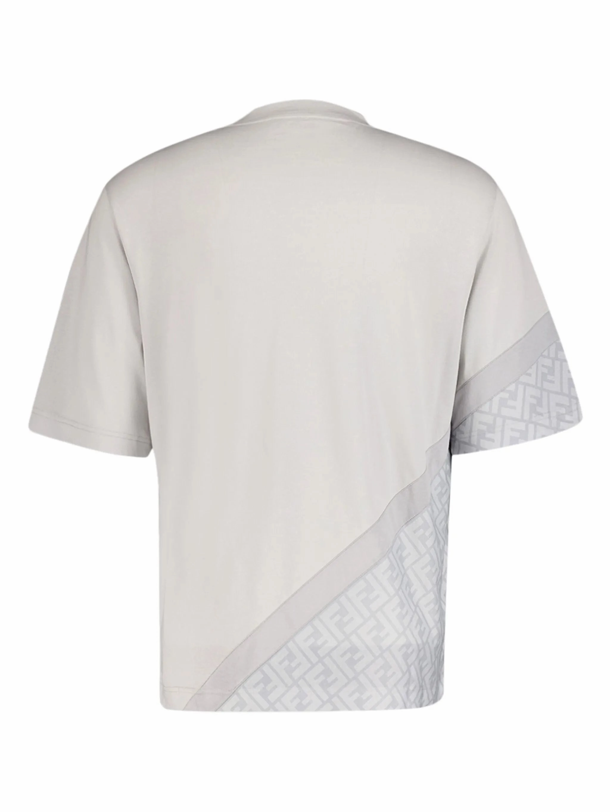 Diagonal FF printed cotton T-shirt Comical T Shirts