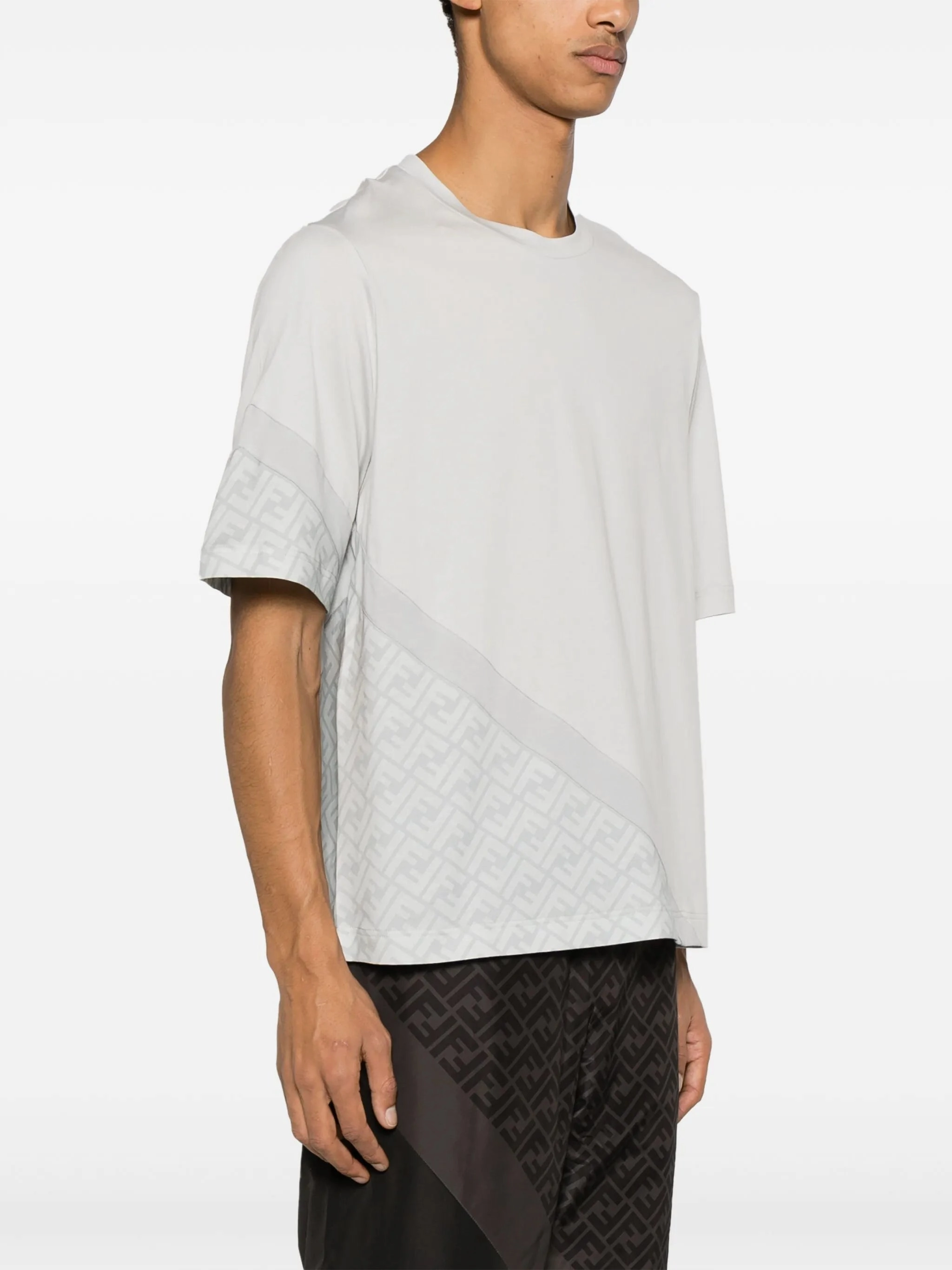 Diagonal FF printed cotton T-shirt In And Out Burger T Shirts