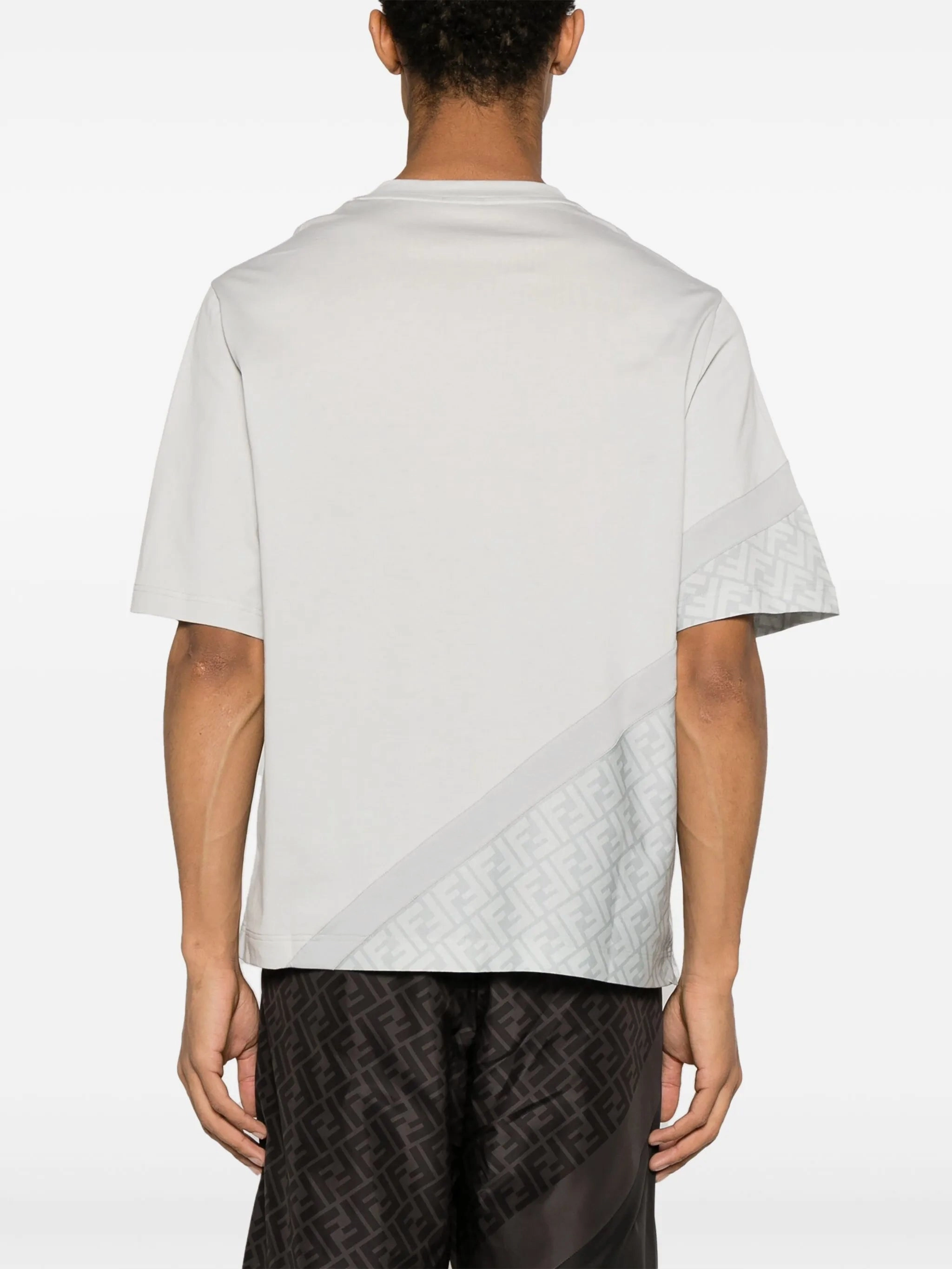 Ukraine T Shirts Diagonal FF printed cotton T-shirt