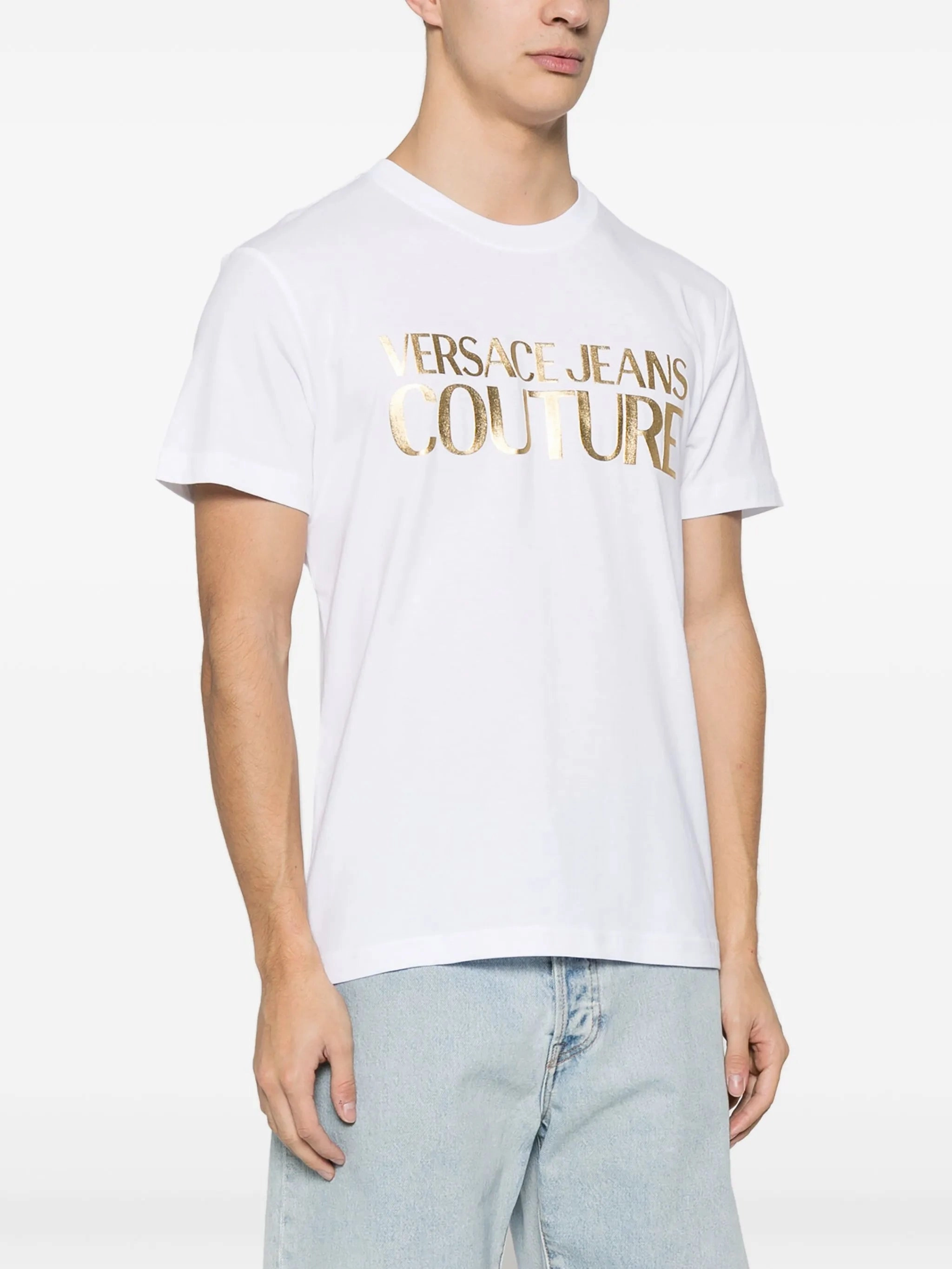 Hollywood California T Shirts barocco-print cotton T-shirt