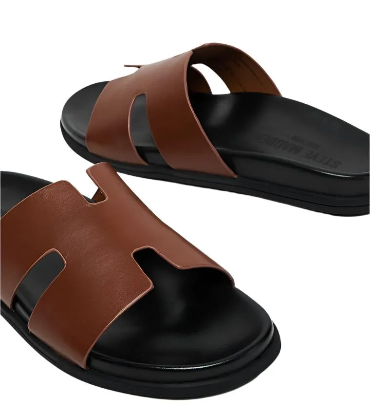 Wedge Flip Flop Sandals TRANSPHER DARK BROWN ARABIC SANDALS