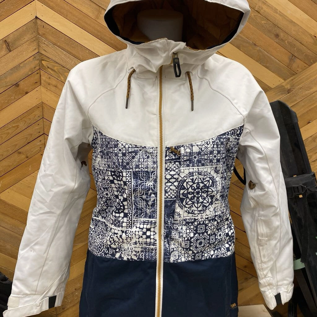 Types Of Collars For Jackets 686 - Women's Ski Athena Jacket - MSRP $220: White/Black-women-SM