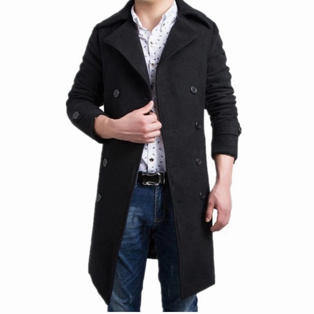 Where To Buy Winter Coats Near Me Mens Trench Coat 2018 New Fashion Designer Men Long Coat Autumn Winter Double-breasted Windproof Slim Trench Coat Men Plus Size