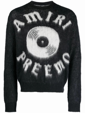 brushed-effect logo-print jumper Tom Knitwear
