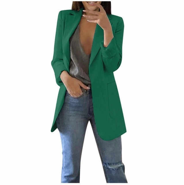Suit Coat Women Blazers Jackets 2019 Formal Blazers Lady Office Work Suit Pockets Jackets Coat Slim Women Blazer Femme Jackets