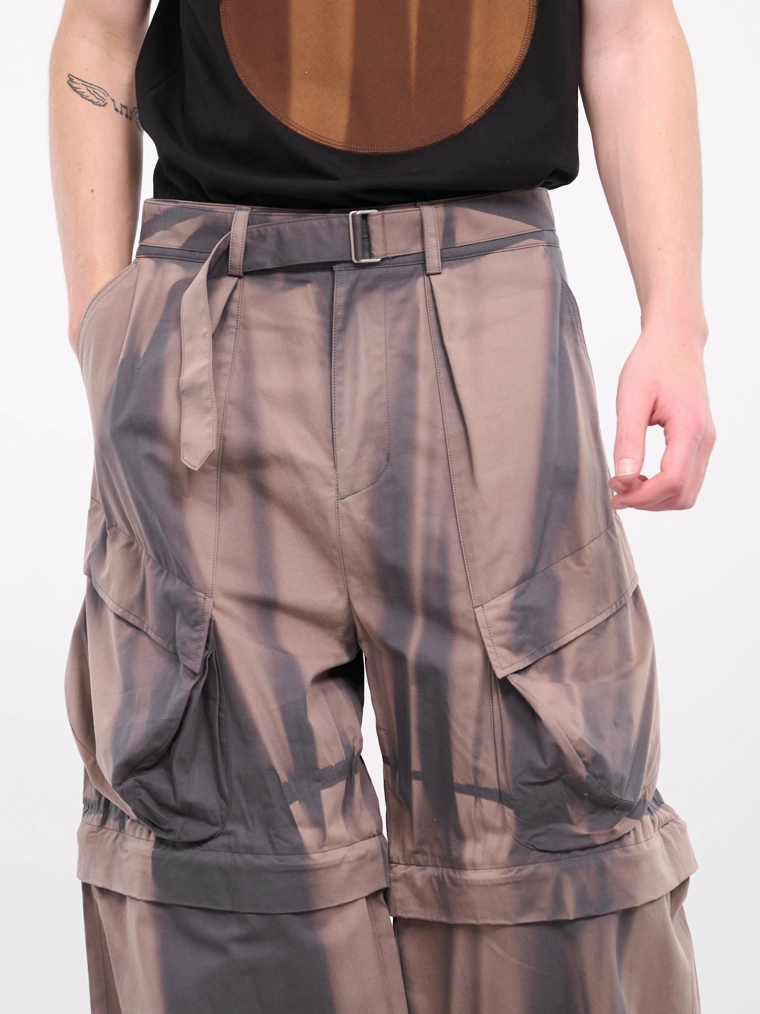 Bdg Camo Cargo Pants Sun-Bleached Detachable Cargo Trousers (PA04-GREY)