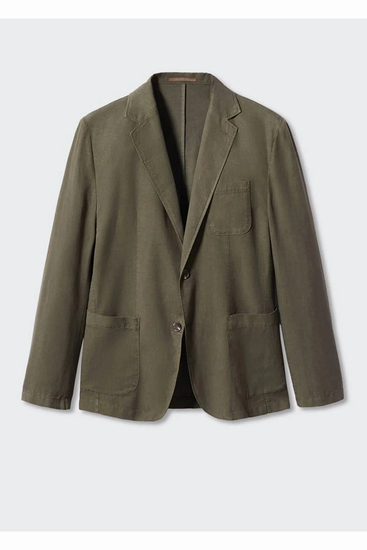 Mango Men's Slim Fit Linen Cotton Blend Blazer Jacket Cheap Varsity Jackets