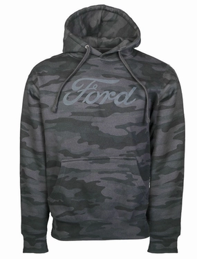 Cute Printed Sweatshirts 'David Carey' Men's Ford Camo Hoody - Royal Blue Camo