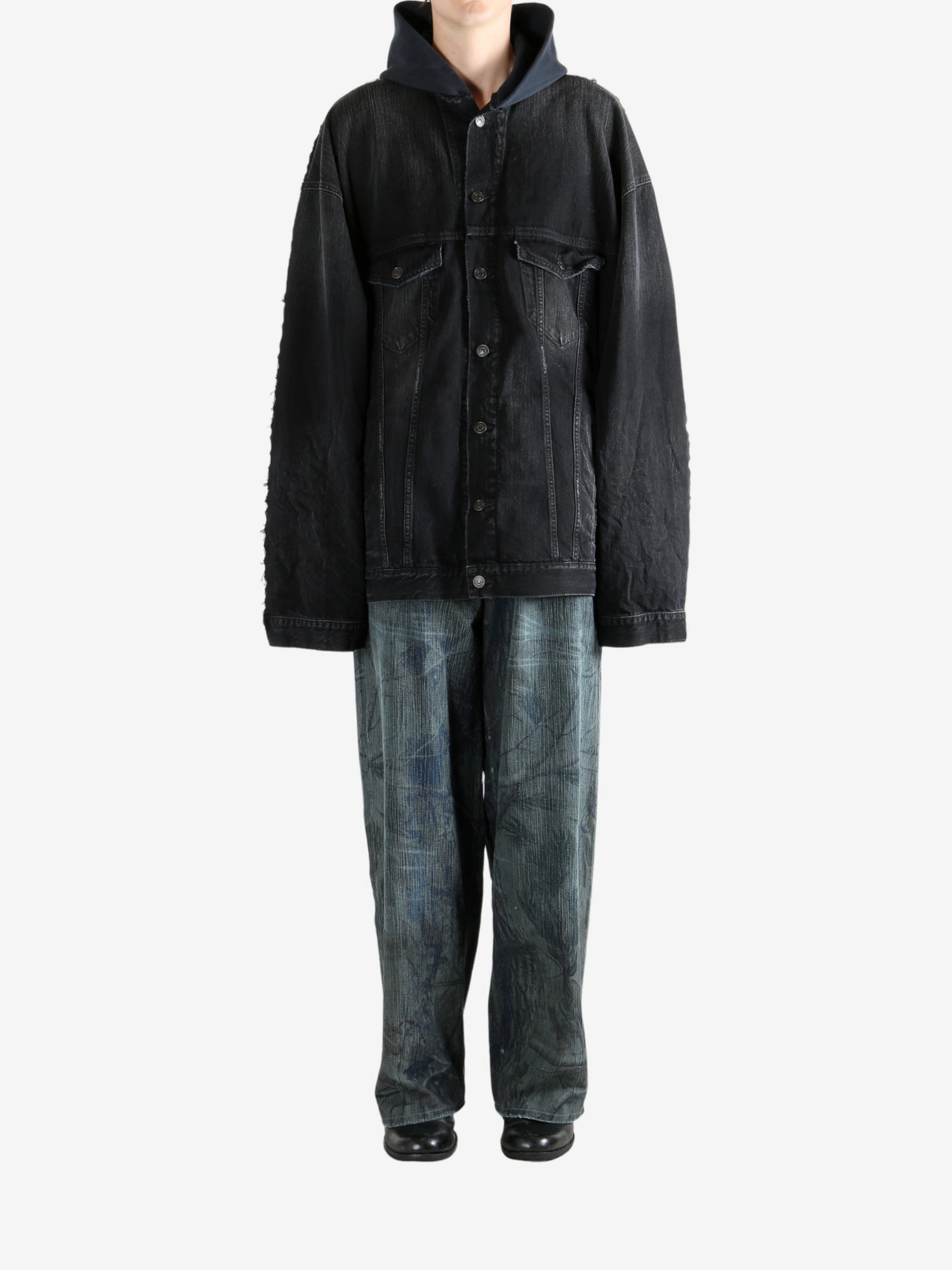 Fear Of God Coats BALENCIAGA - Men Hybrid Hooded Jacket