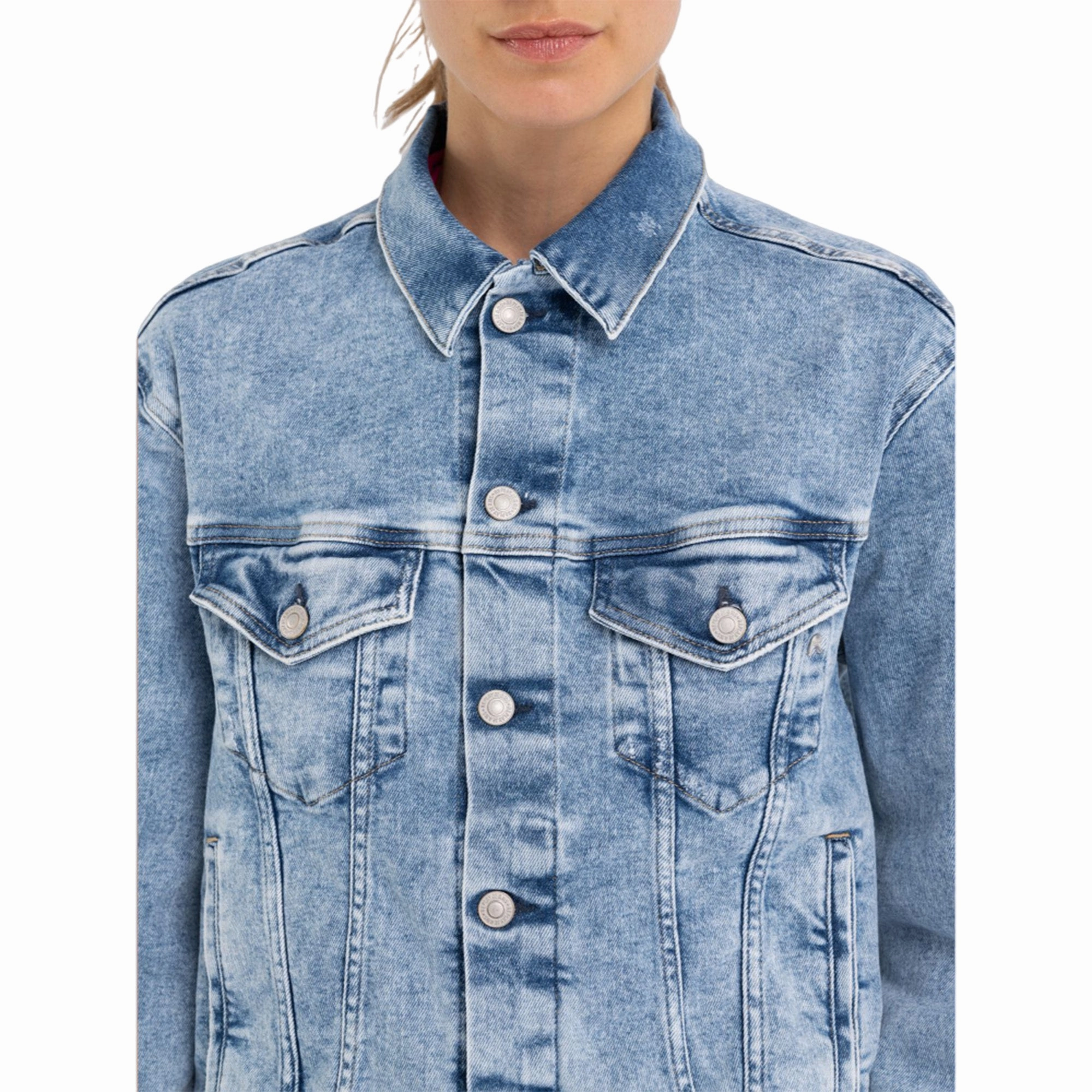 Replay Women's Denim jacket Columbus Jackets Vs Colorado Avalanche