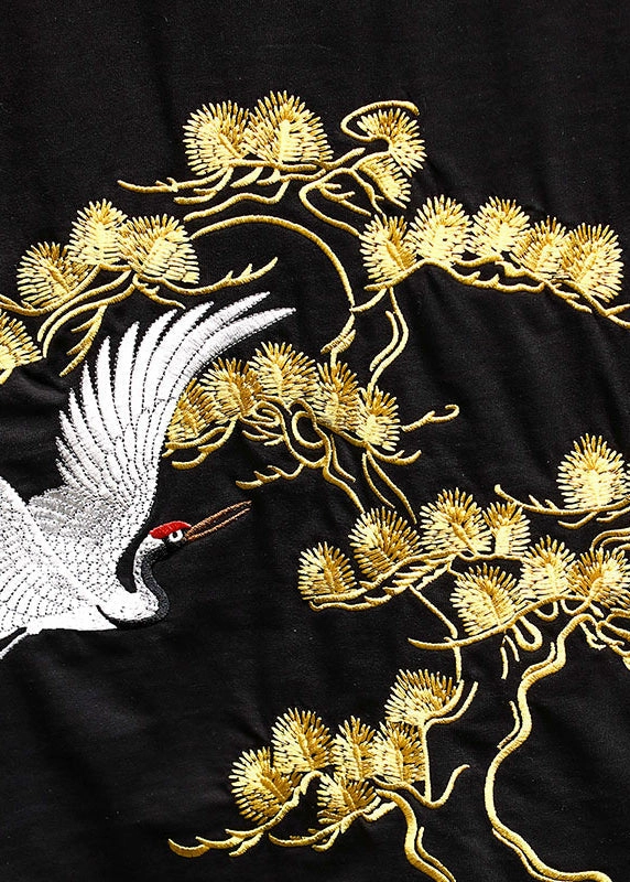 Brewer T Shirts Apparel T Men Summer Shirts Embroideried Chic Black