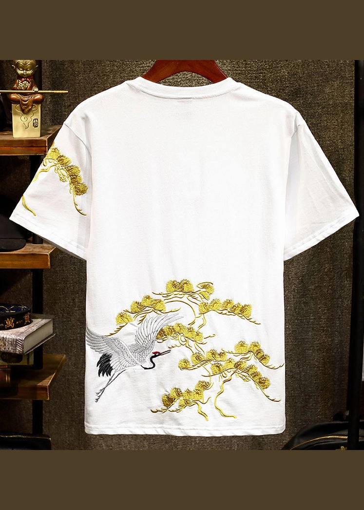 90s Grunge T Shirts Apparel T Men Summer Shirts Embroideried Chic Black