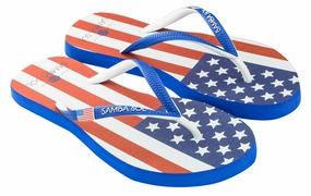 Pizza Flip Flops Samba Sol Men's Countries Collection Flip Flops - USA
