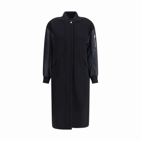 PINKO Black Wool Coat Unusual Winter Coats