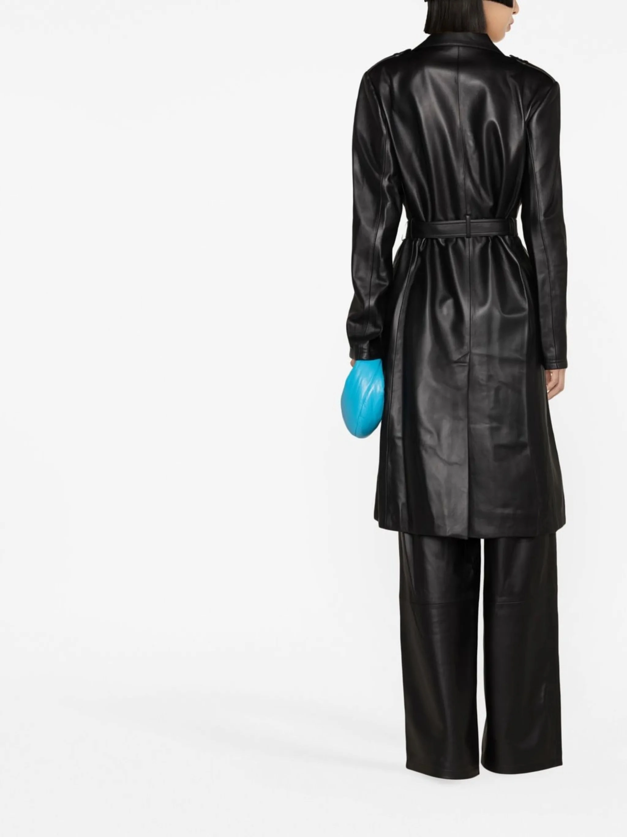 Knee Length Winter Coats With Hood belted biker coat