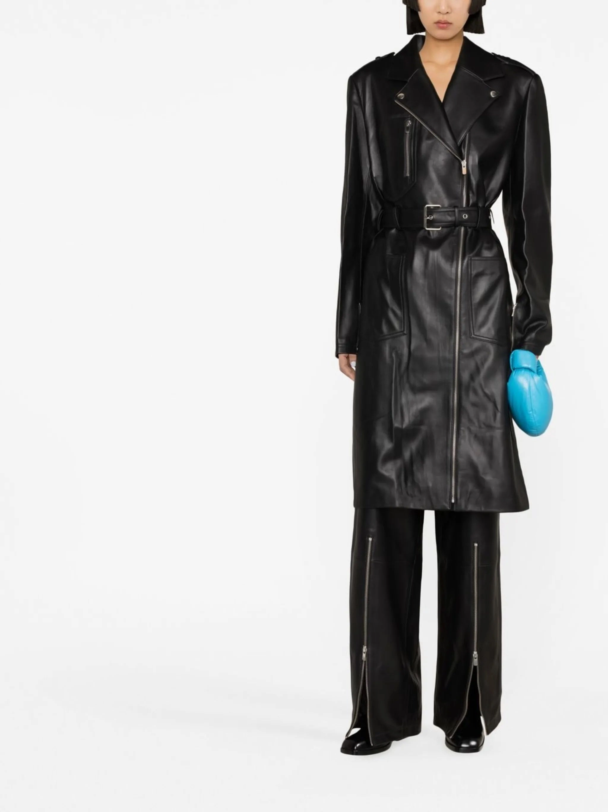 Aran Coats belted biker coat