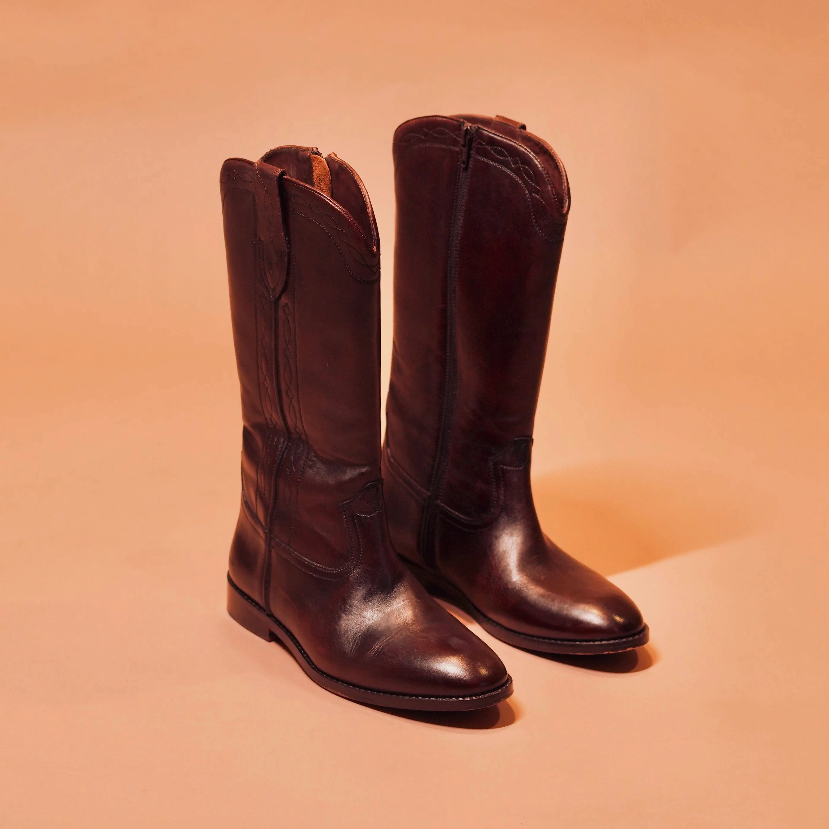 Stivali Donno Mucco  Premium Brown Leather Tall Boots for Women | dmodot Winslow Boots