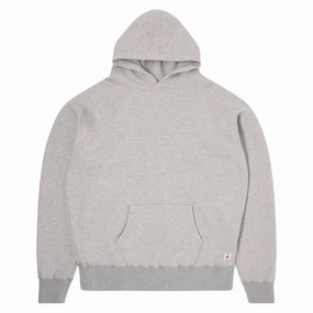 Boat Neck Sweatshirts raglan sleeve hood - made in japan / edwin / grey
