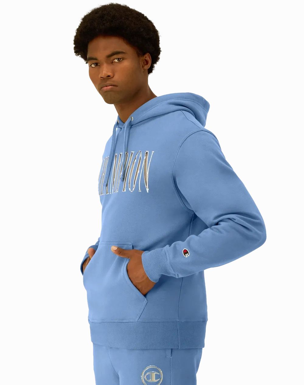 Champion Men's Powerblend Hoodie, Chrome Champion Las Vegas Raiders Sweatshirts