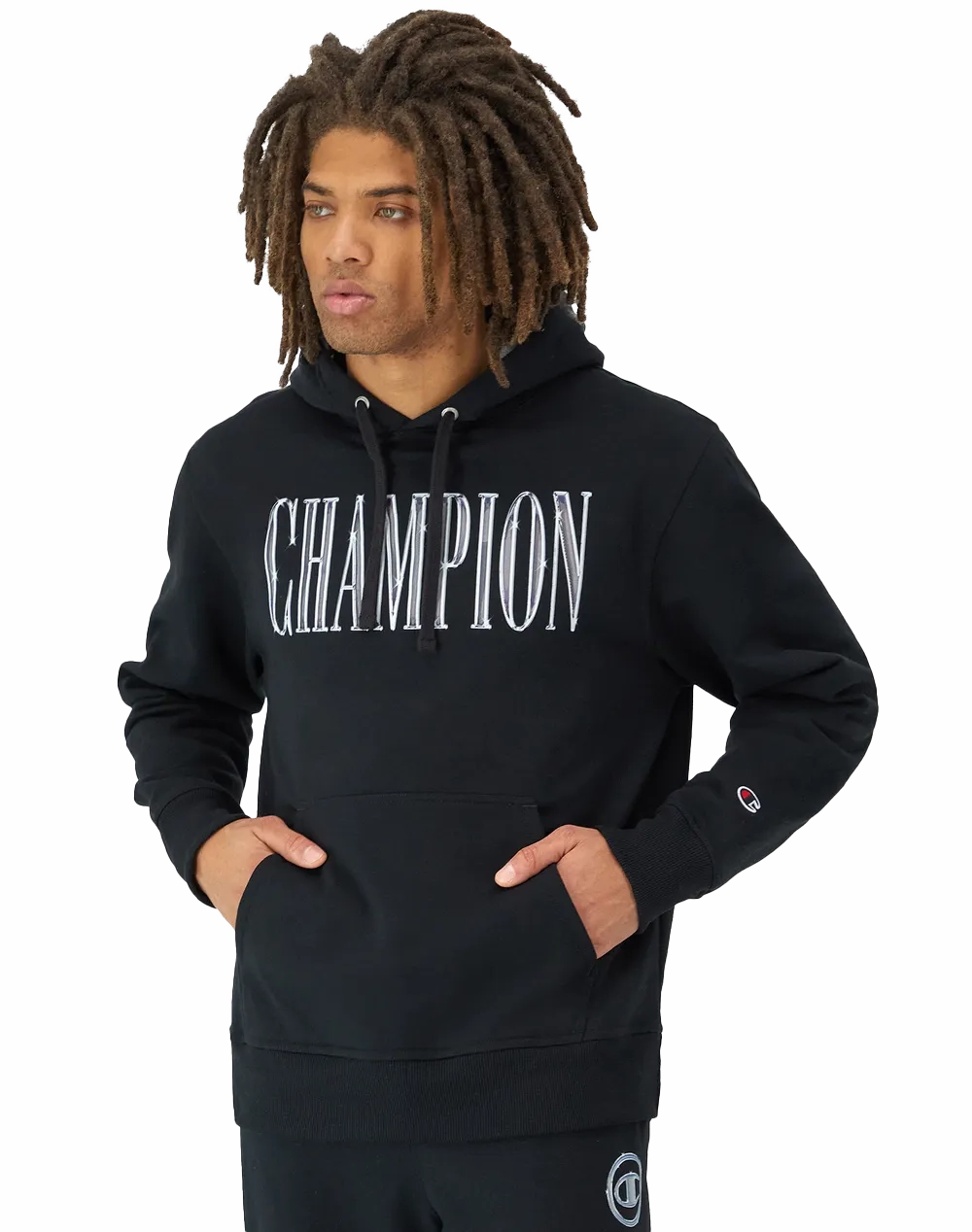 Cocoa Beach Sweatshirts Champion Men's Powerblend Hoodie, Chrome Champion