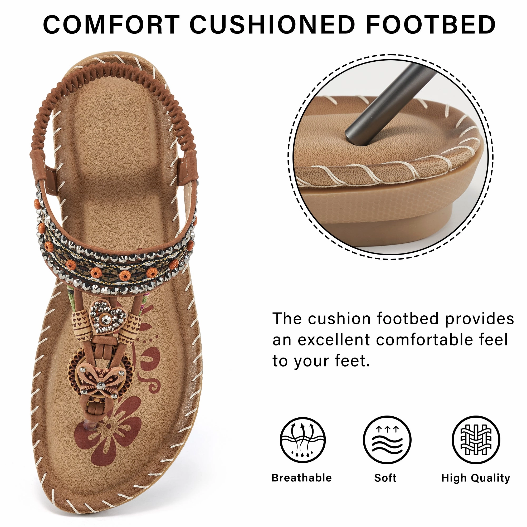 Jamaica Sandals South Coast Ablanczoom Sandals Women: Women Flats Sandals for Dresses - Elastic Ankle Strap Flip Flops