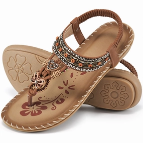 Sandals Near Me Ablanczoom Sandals Women: Women Flats Sandals for Dresses - Elastic Ankle Strap Flip Flops