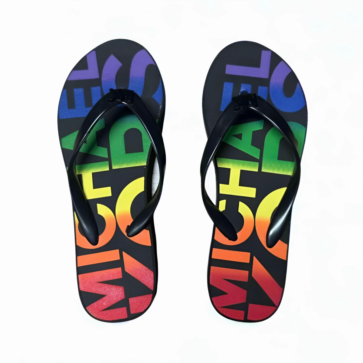 Dressy Low Heel Sandals Michael Kors Bedford Wedge Flip Flop Women - BLKMLT