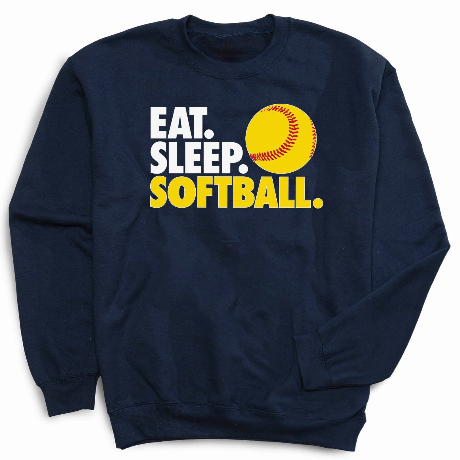Softball Crewneck Sweatshirt - Eat Sleep Softball Sweatshirts Merch
