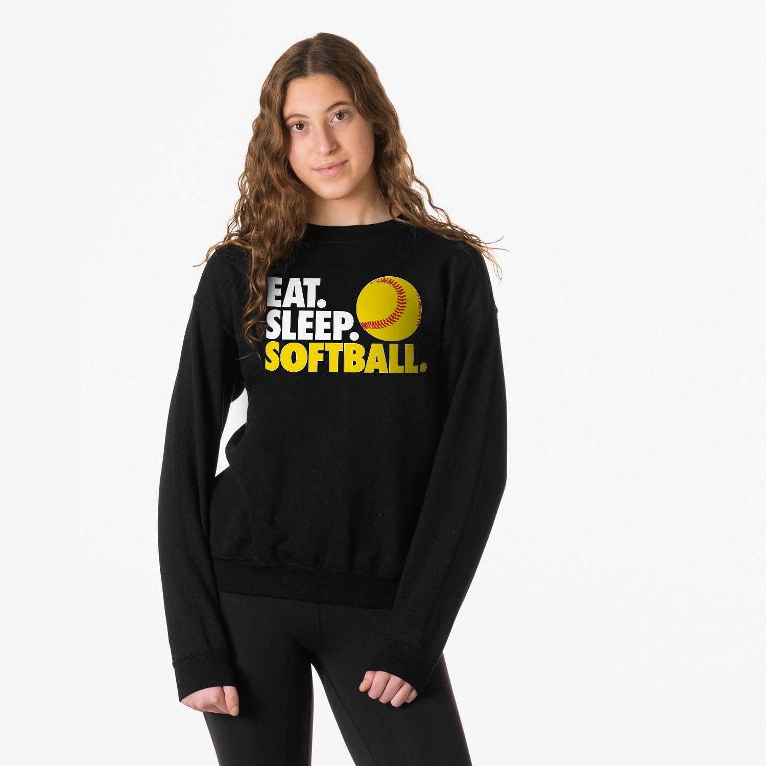 Softball Crewneck Sweatshirt - Eat Sleep Softball Fdny Sweatshirts