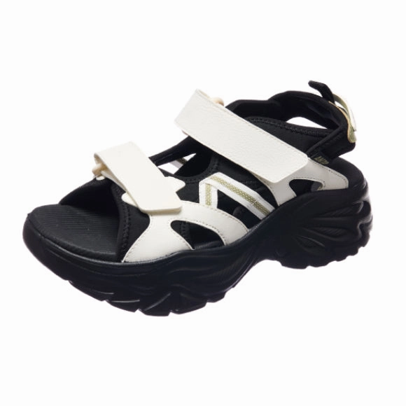 ANTA Women Star River Beach Sandals 1225B8518-2 -Black/White/Green (Kasut Sandal Perempuan) Target Sandals