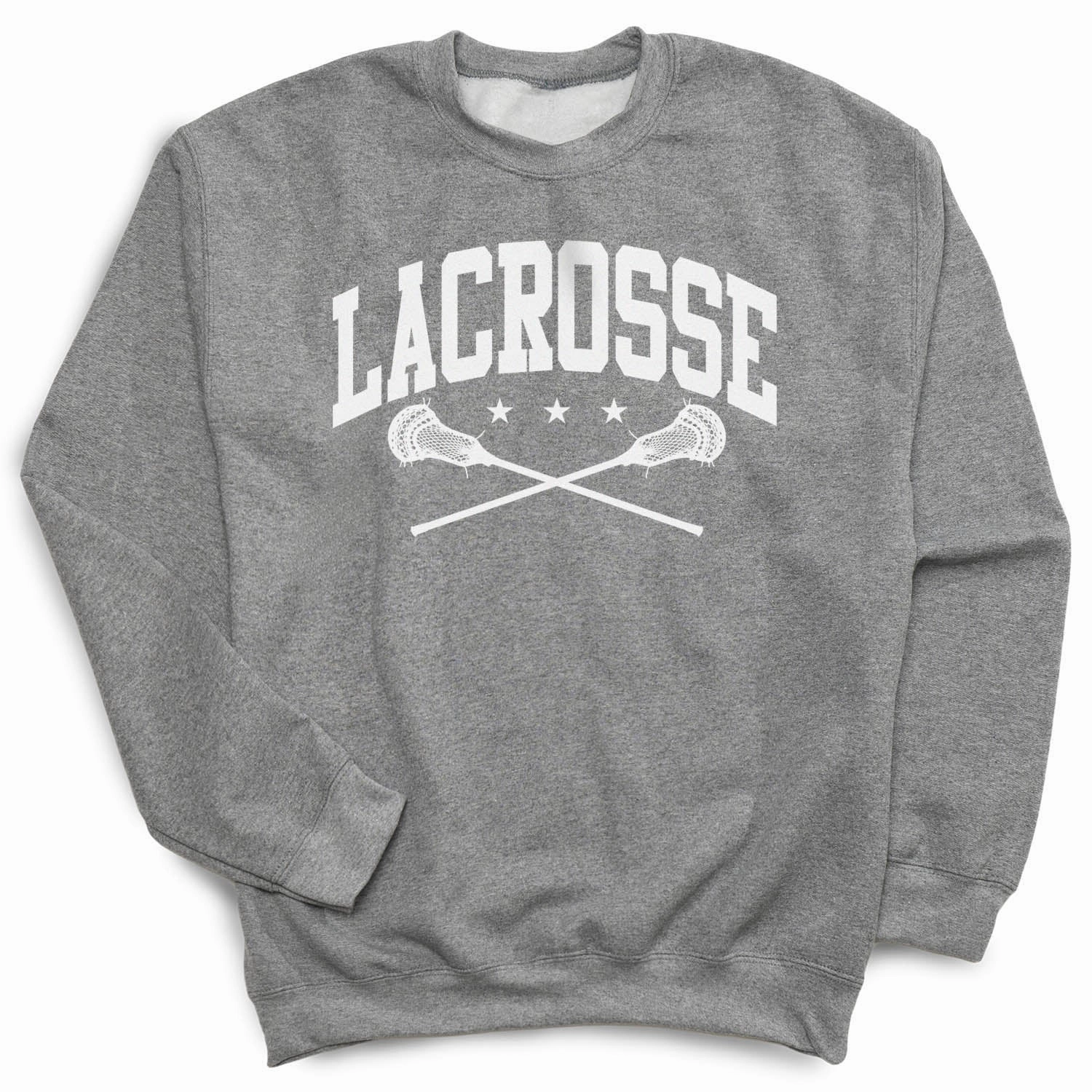Best Trending Sweatshirts Guys Lacrosse Crewneck Sweatshirt - Lacrosse Crossed Sticks