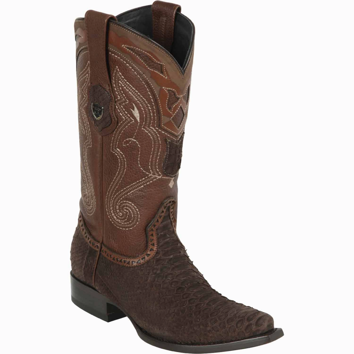 Wine Boots Men's Wild West Python Skin Snip Toe Boot 294N5707