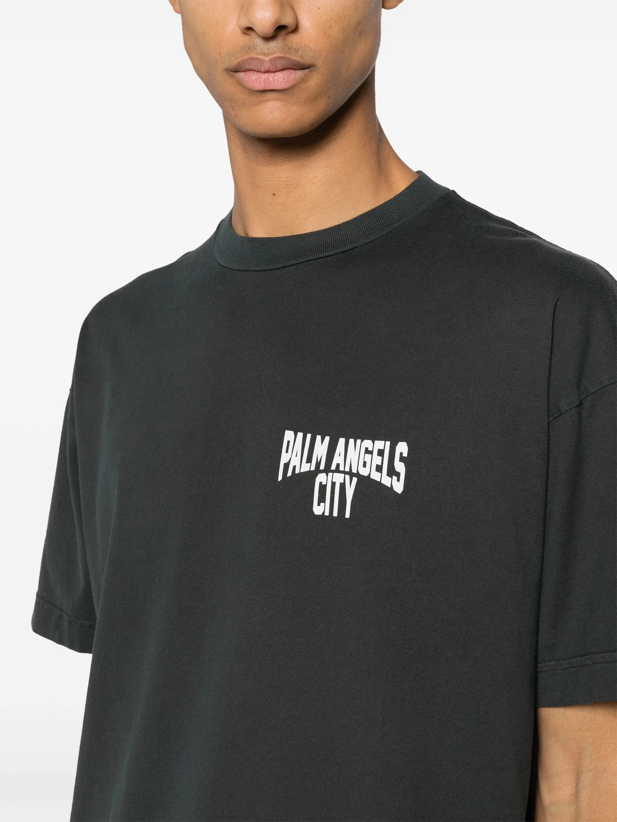 3 4 Sleeve T Shirts City washed-effect T-shirt