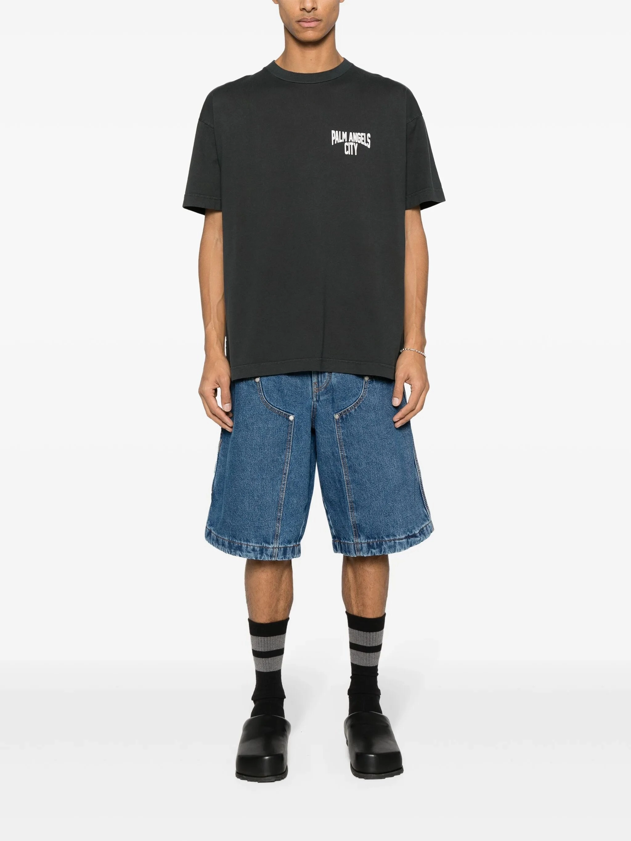 City washed-effect T-shirt Untuckit T Shirts