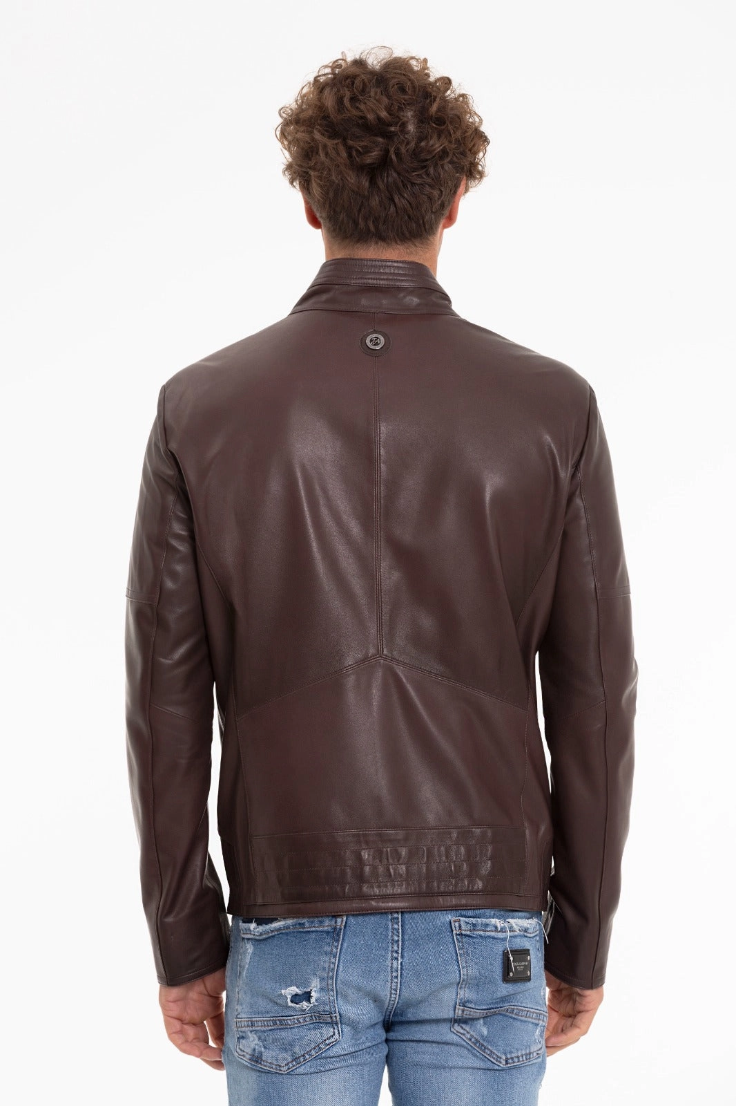 The Alamo Brown Leather Men Jacket Fall Hooded Jackets