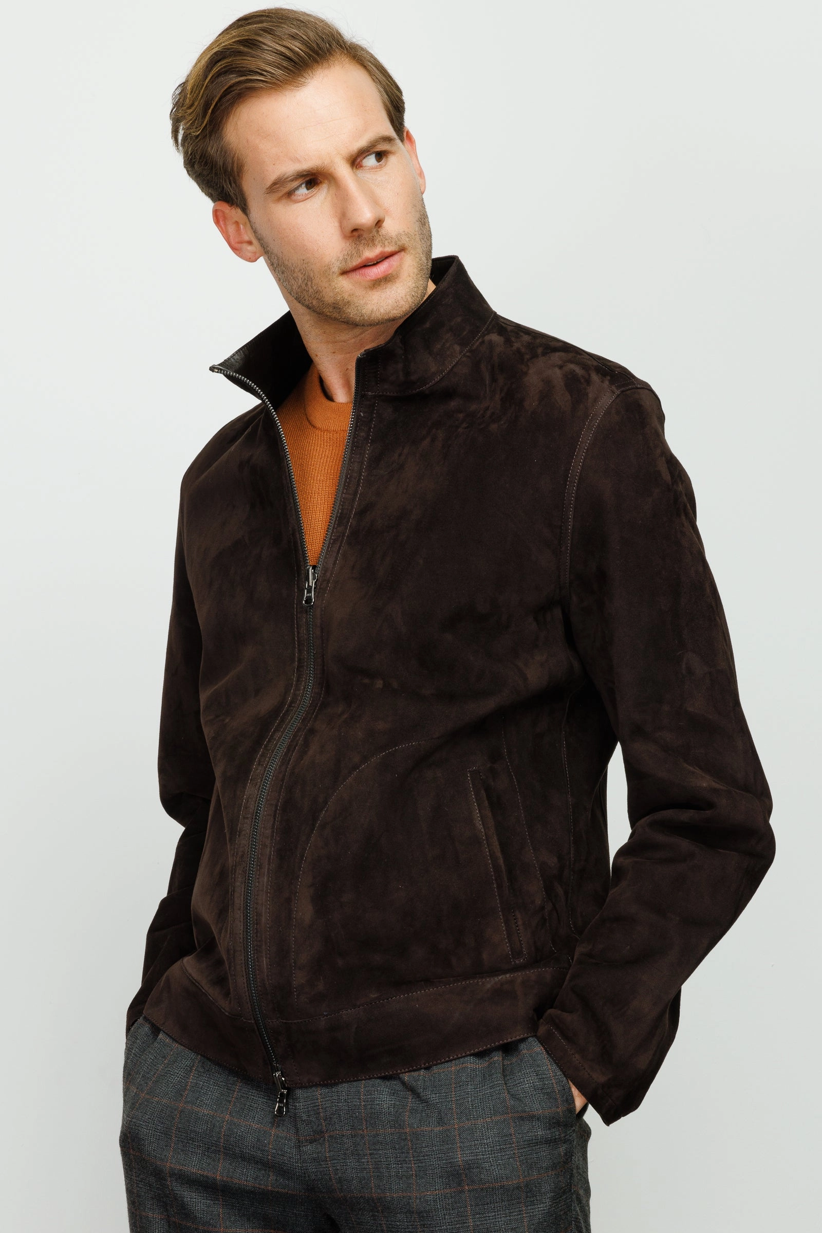 Longhorn Jackets The Alba Black Leather Men Jacket
