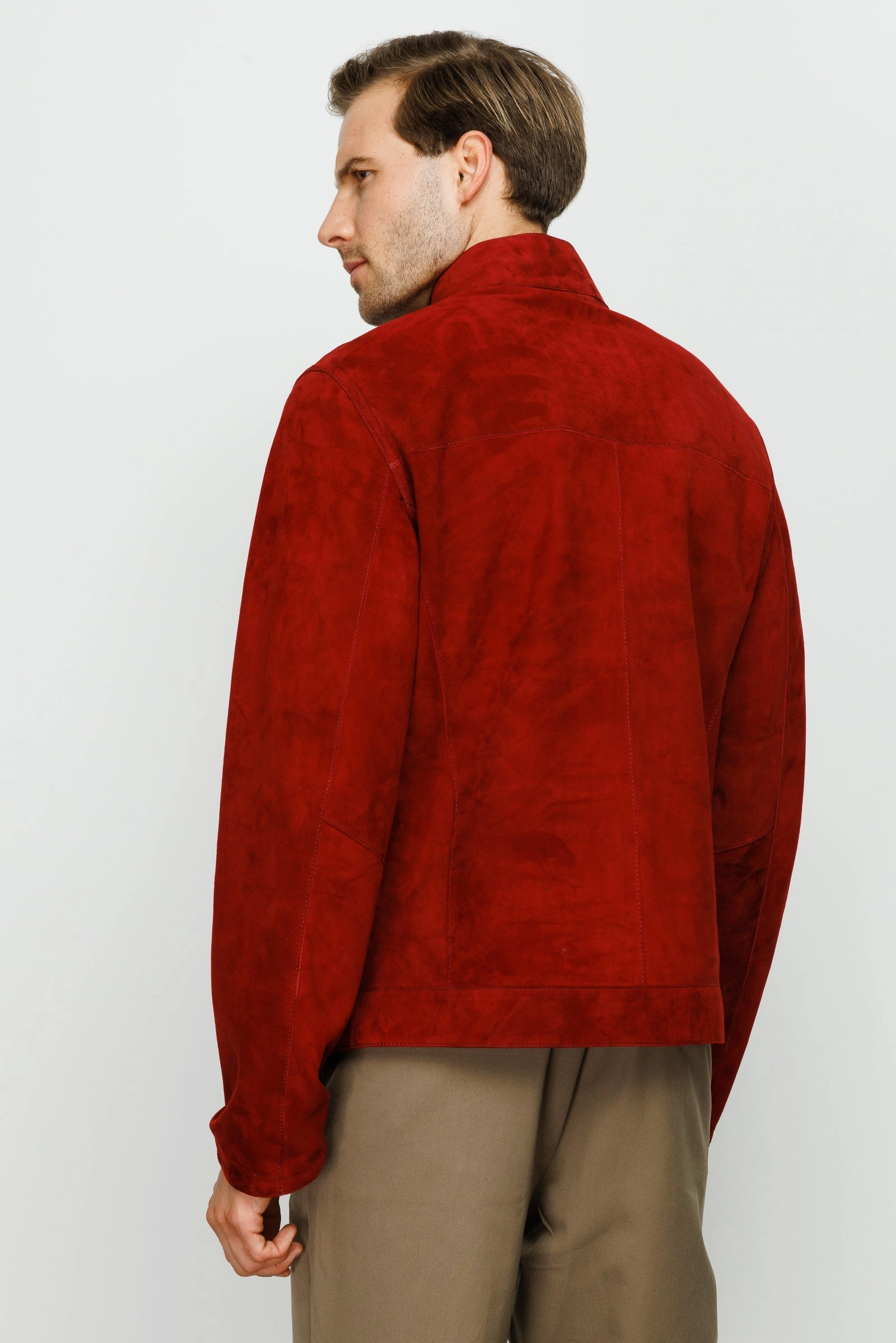 Belk Kasper Jackets The Alba Burgundy Leather Men Jacket