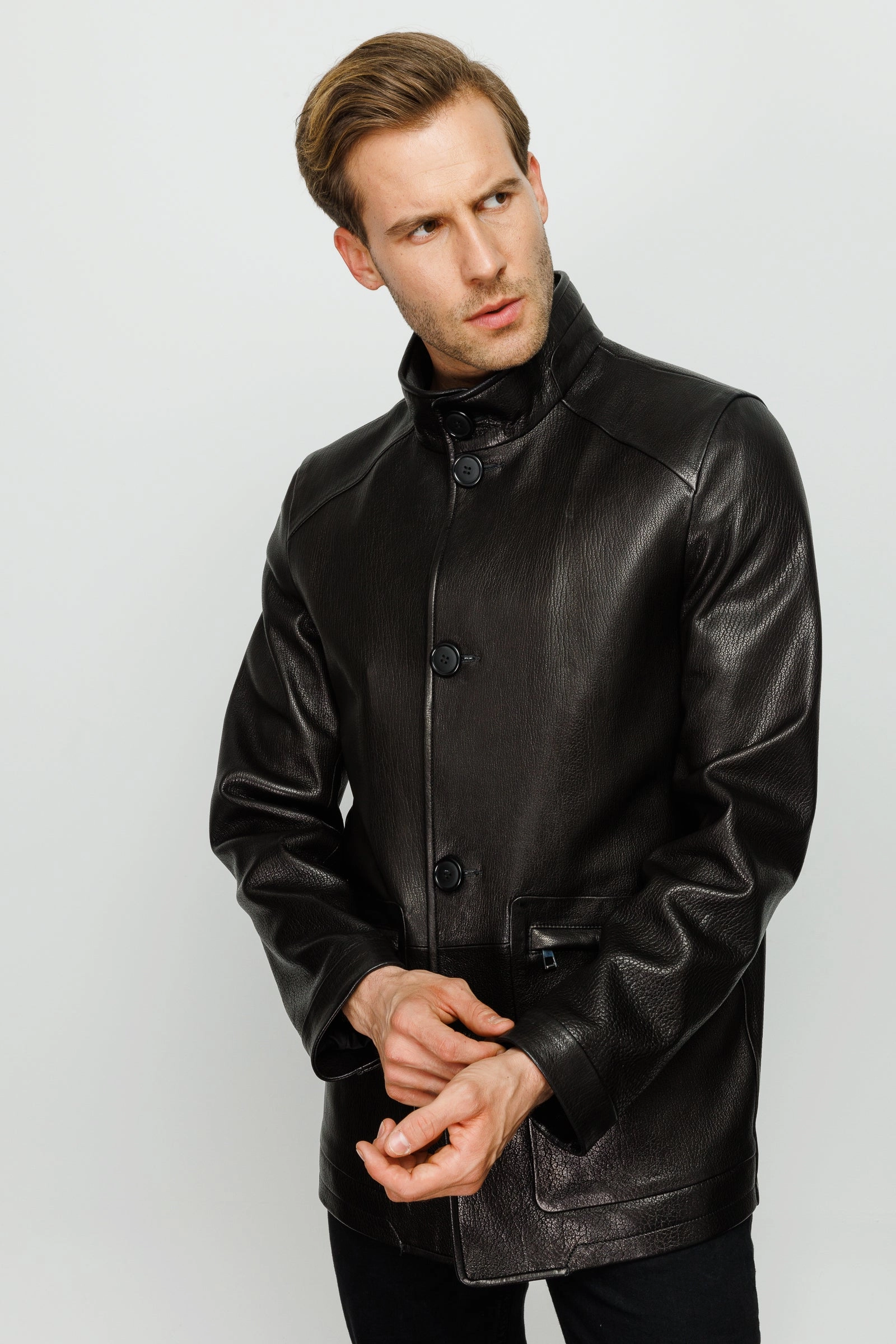 Outfits With Jean Jackets The Barclay Black Leather Men Jacket