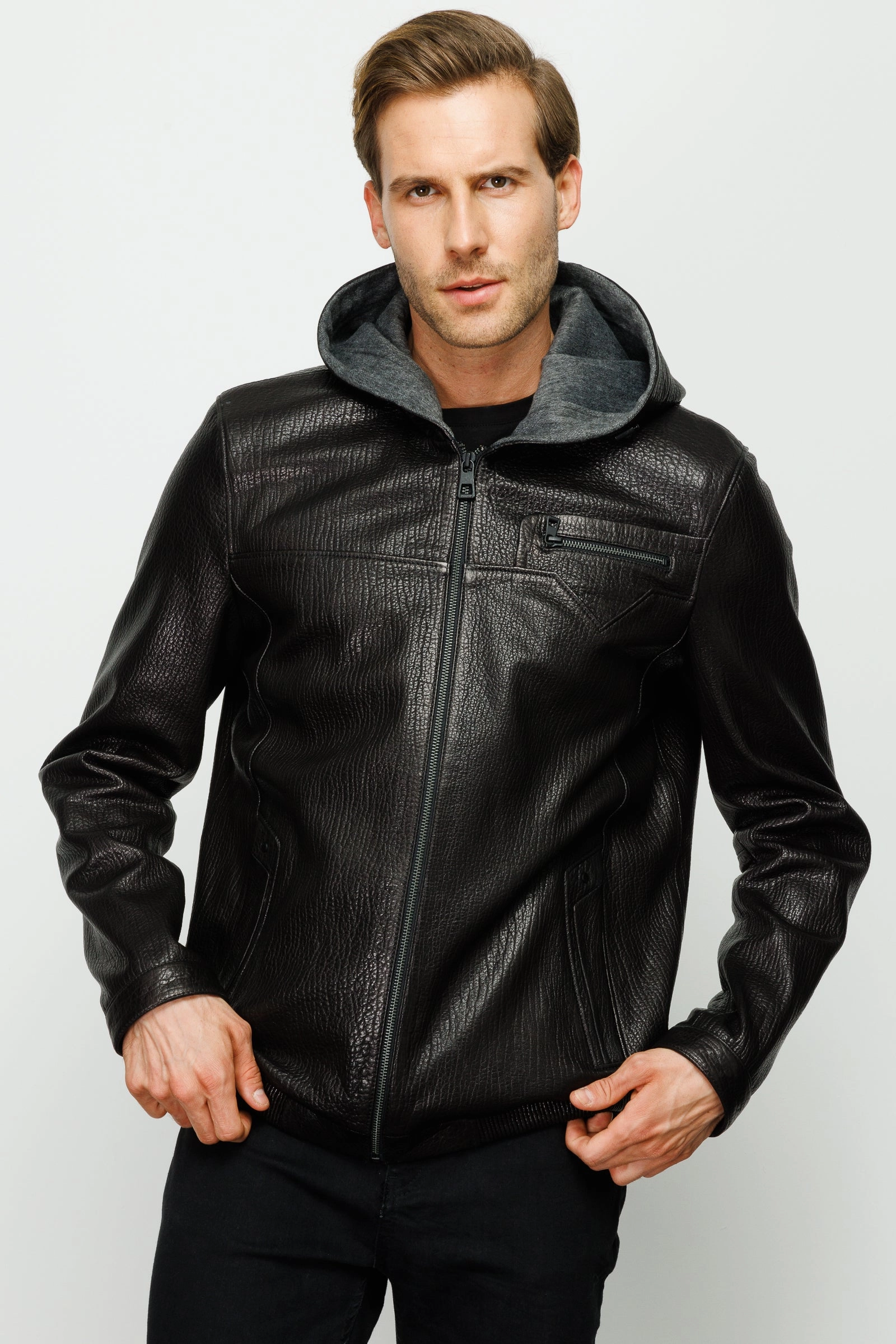 The Byron Ribi Black Leather Men Jacket Reviews Jackets