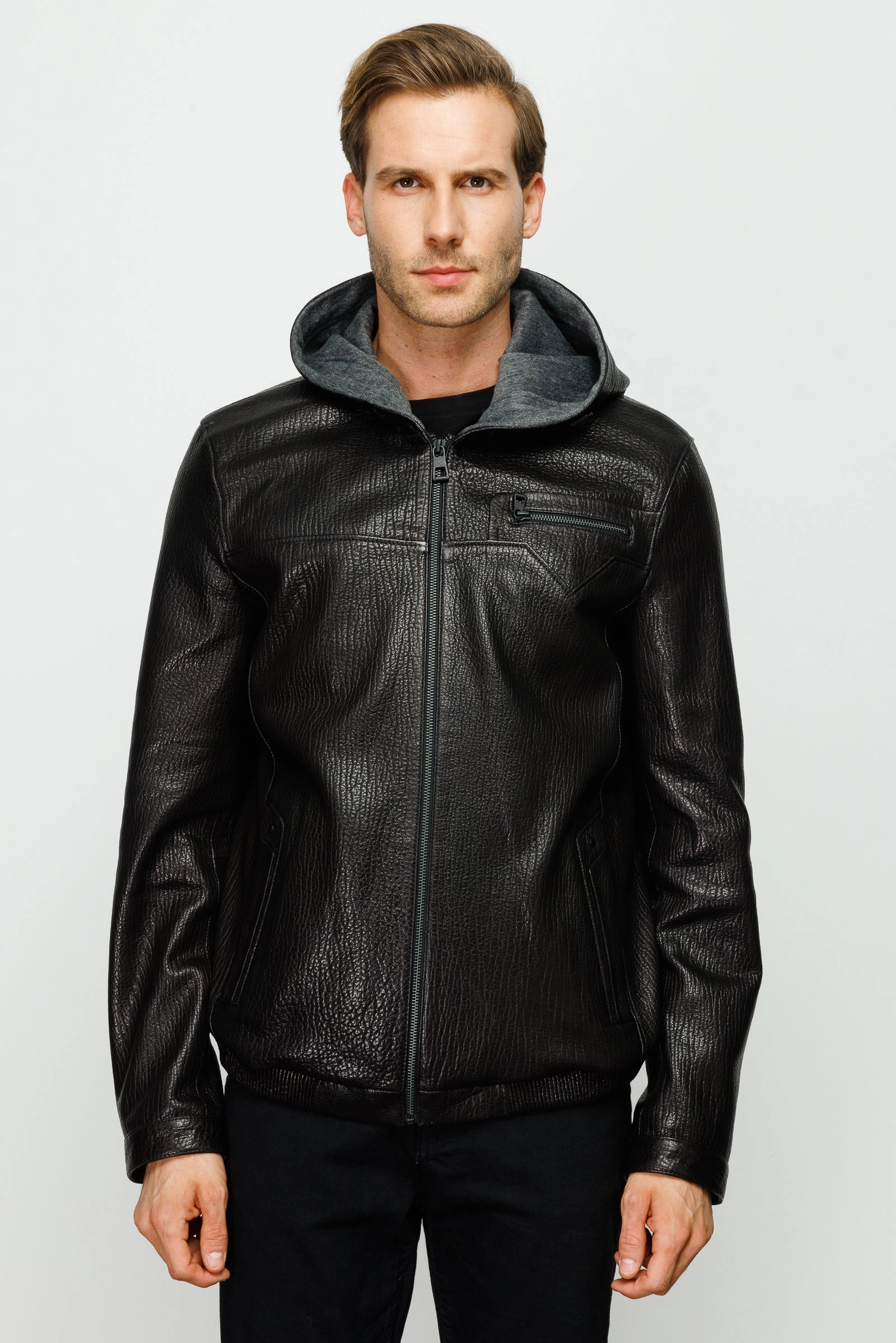 Spikes For Jackets The Byron Ribi Black Leather Men Jacket