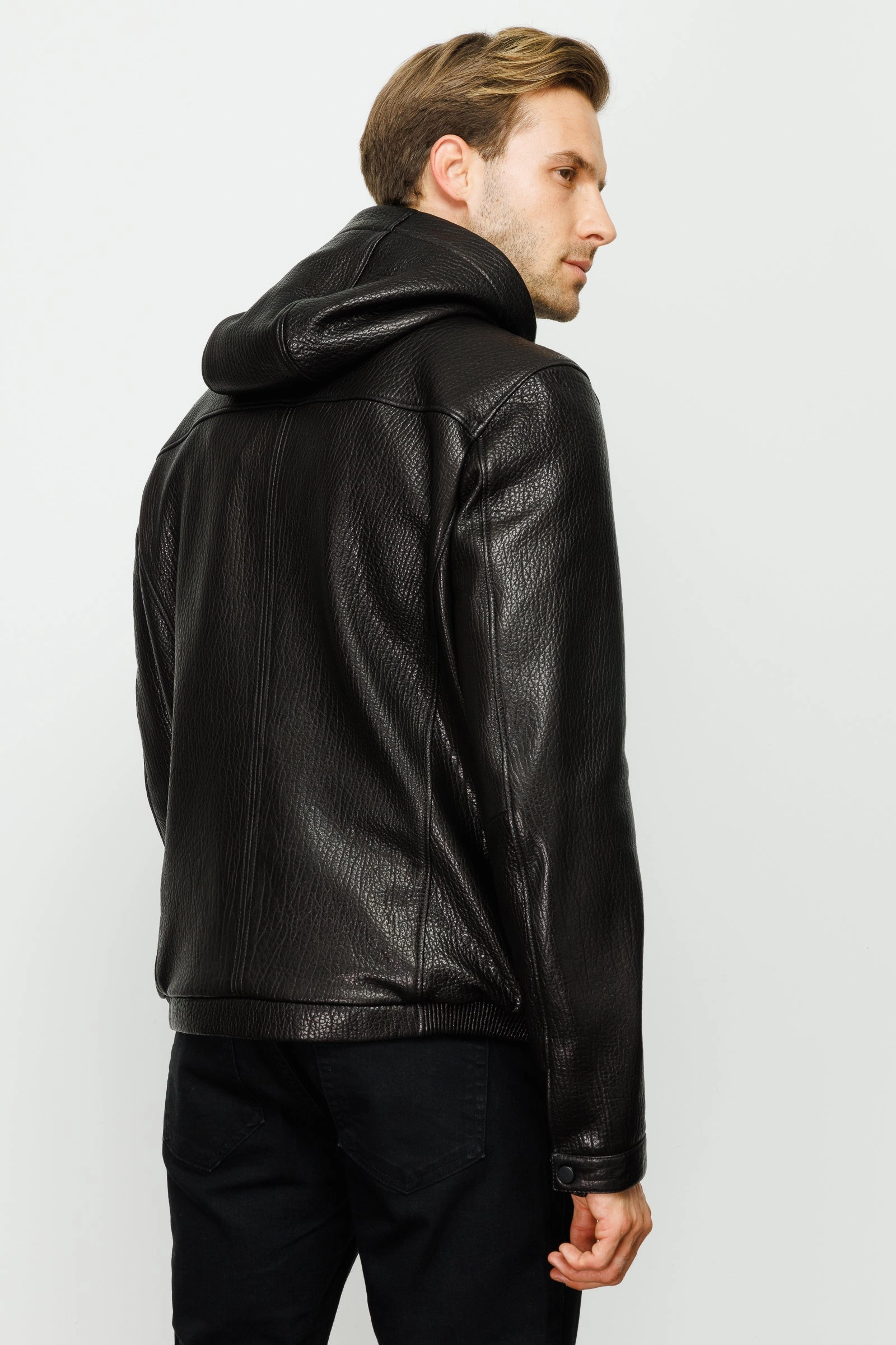 Sub Zero Winter Jackets The Byron Ribi Black Leather Men Jacket