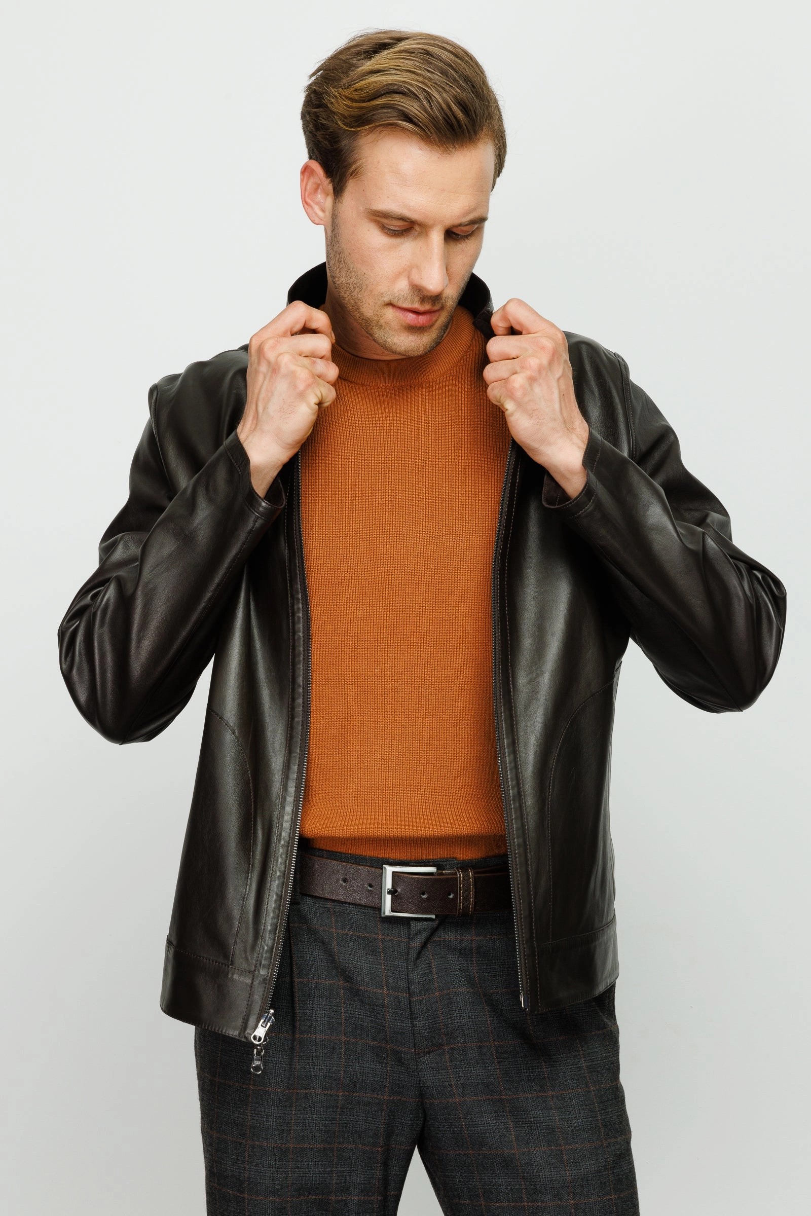 Oversized Leather Jackets The Del Rio Leather Black Men Jacket