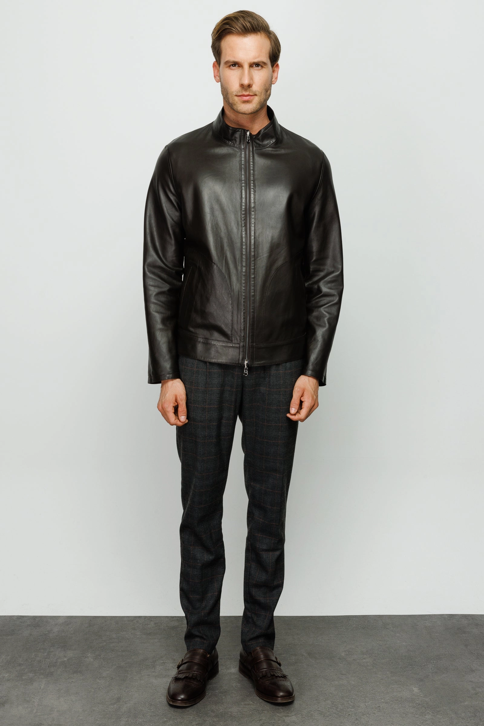 The Del Rio Leather Black Men Jacket Dickie Jackets