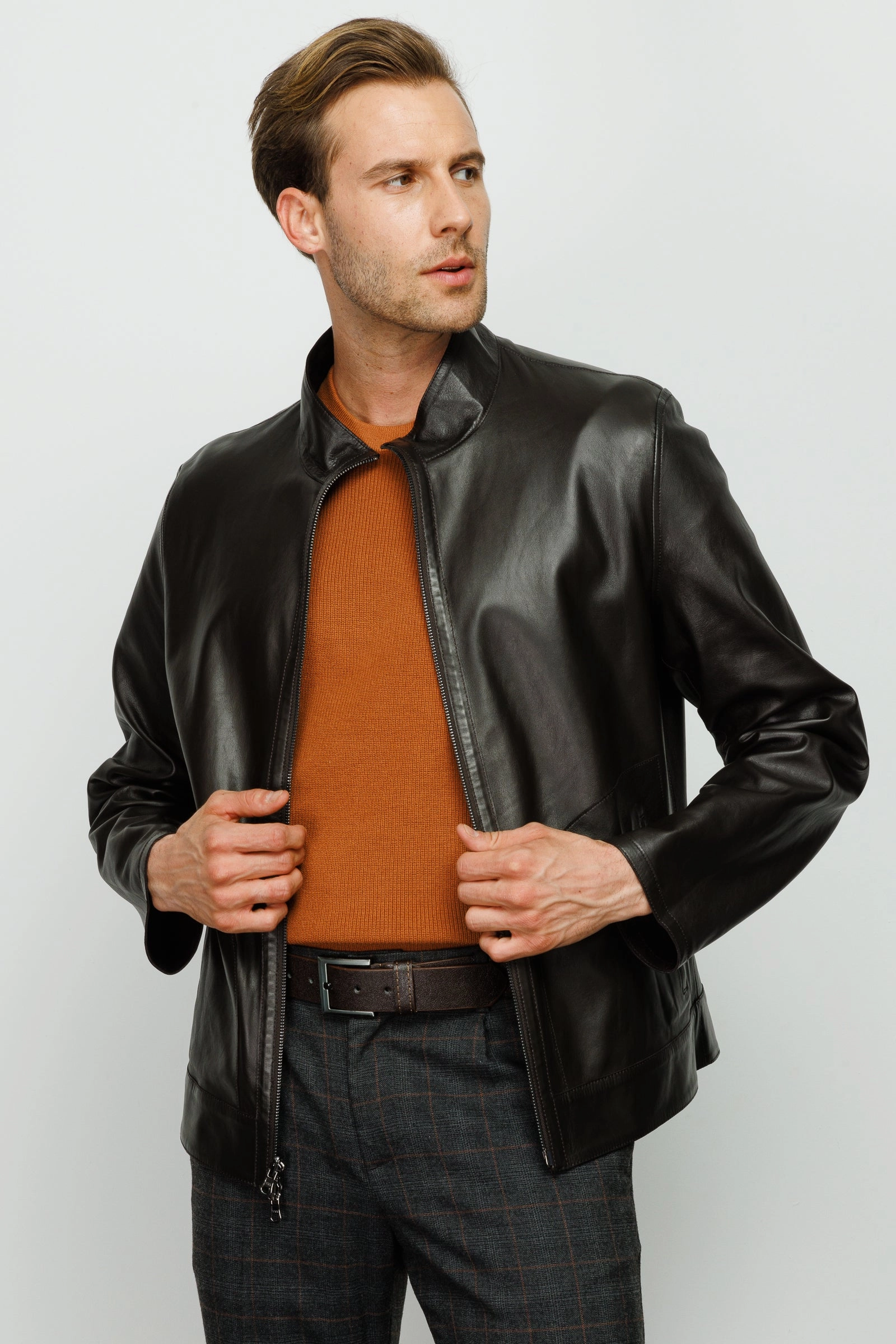 The Del Rio Leather Black Men Jacket Jackets In Winter