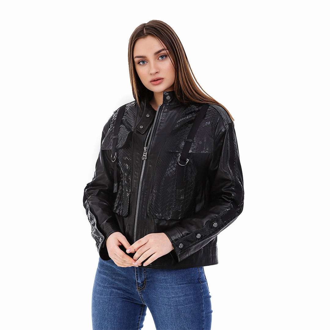 The Farragut Black  Leather Women Jacket Bridesmaid Jackets